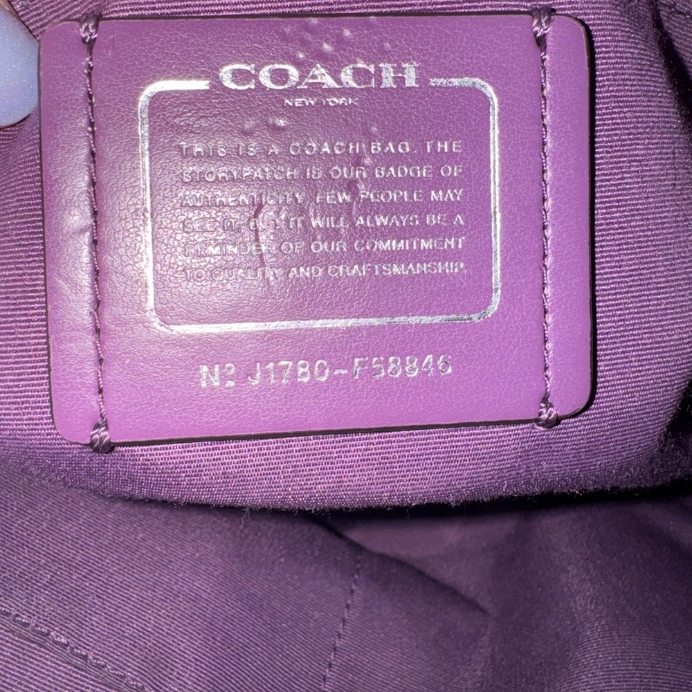 Coach Purple Tote Bag - Picture 5 of 7